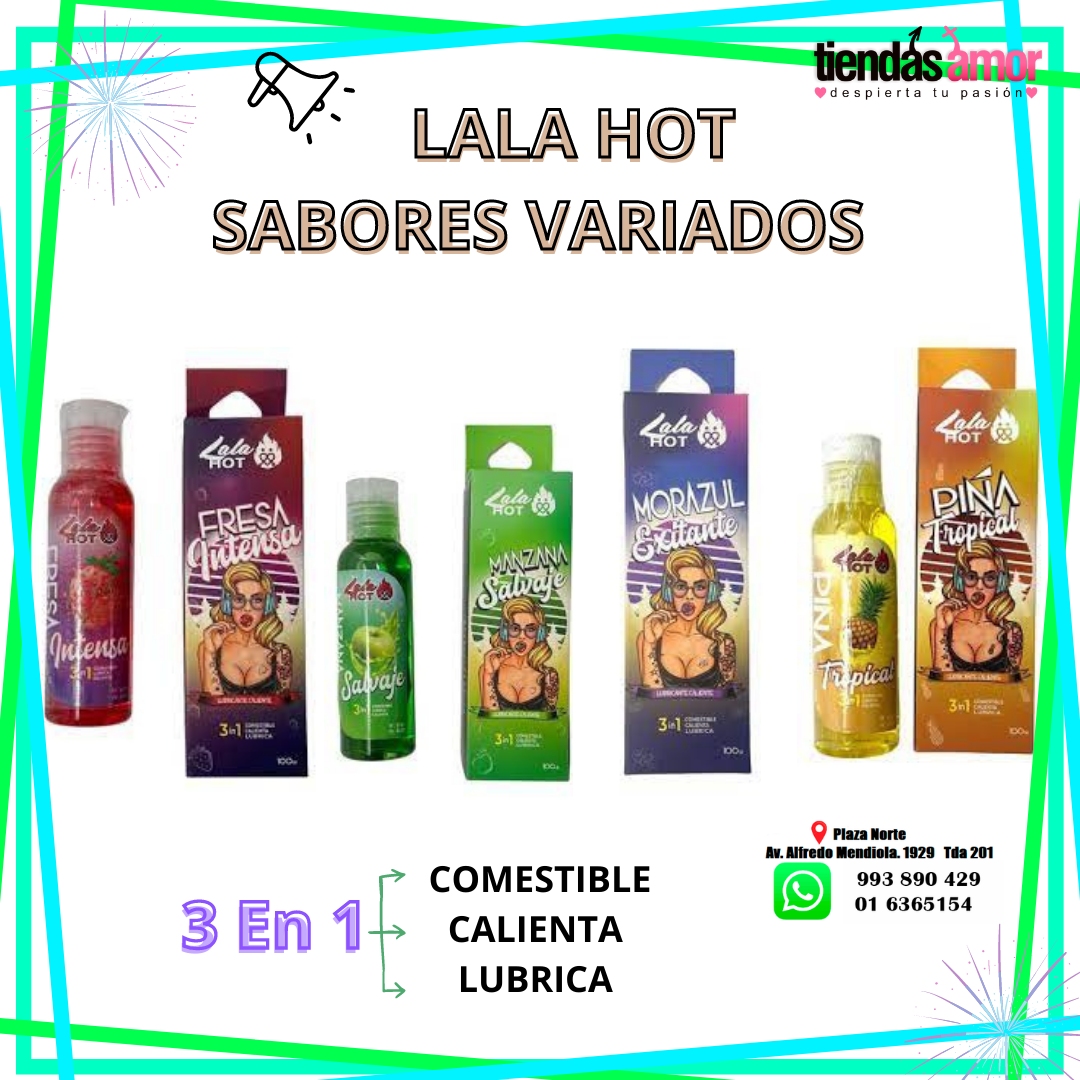 LUBRICANTE CALIENTE DE SABORES LALA HOT 